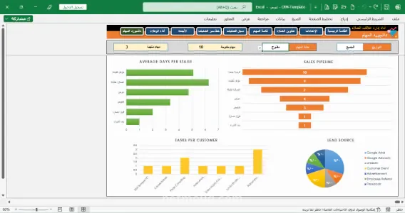 إدارة علاقة العملاء  CRM Template